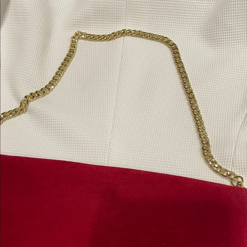 Ann Taylor Red Suede Shoulder Clutch Bag - Picture 2 of 9